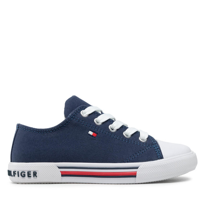 Tommy Hilfiger Teniși Tommy Hilfiger Low Cut Lace-Up Sneaker T3X4-30692-0890 M Blue 800