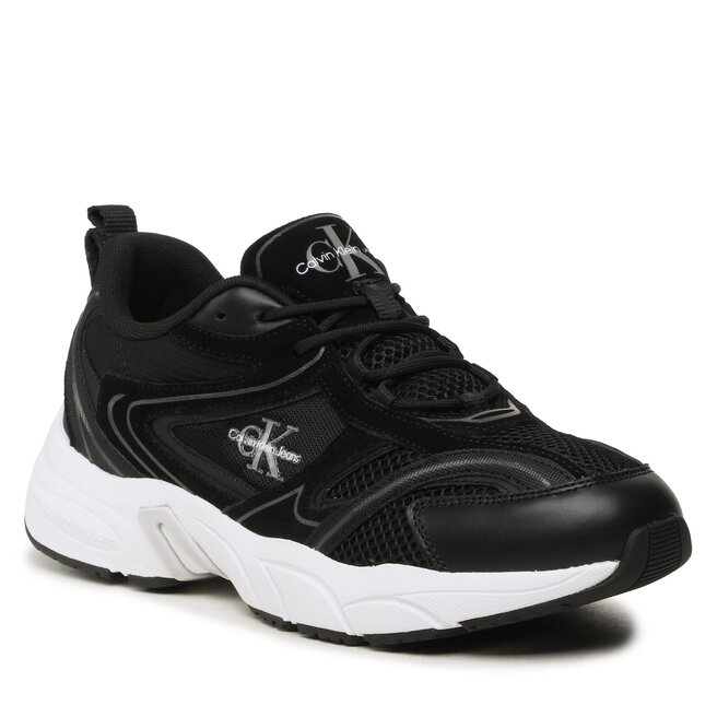 Sneakers Calvin Klein Jeans Retro Tennis Oversized Mesh YM0YM00636 Black/Overcast Grey 0GL 0GL imagine noua