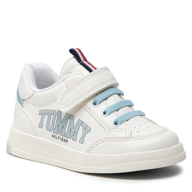 Sneakers Tommy Hilfiger Low Cut Lace-Up Velcro Sneaker T1A4-32140-1384 S White/Blue X356