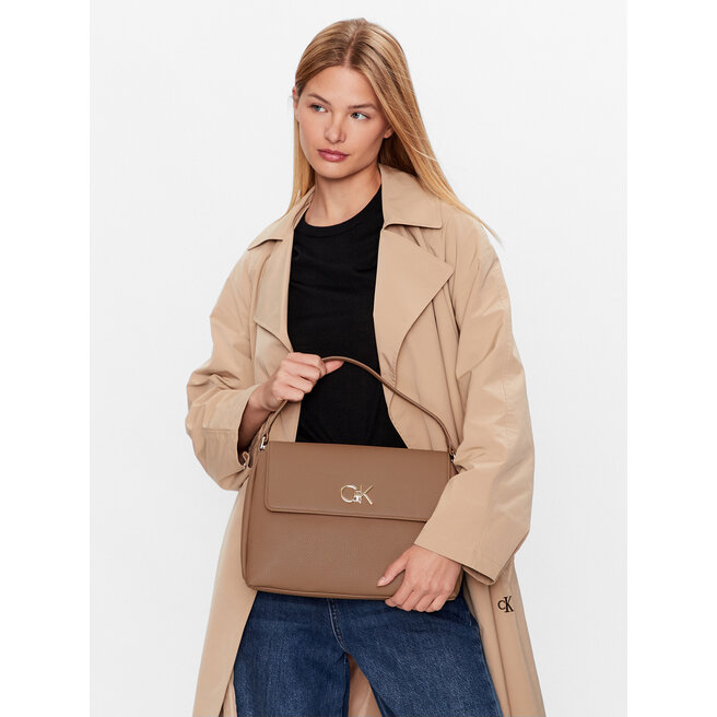 Torebka Calvin Klein Re Lock Tote W Flap Pbl K60K610178 GEZ