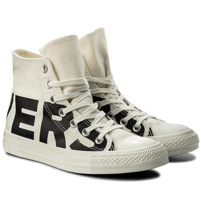 Sneakers Converse Ctas Hi 159533C Natural Black Egret chaussures