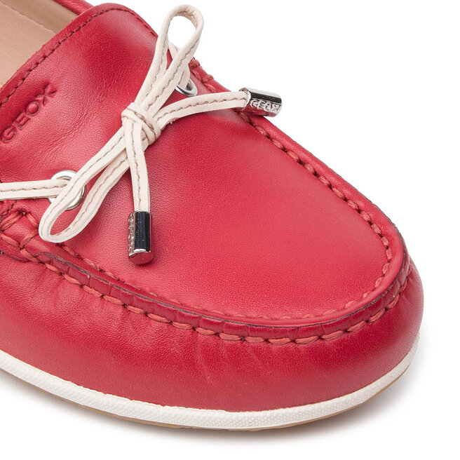 Mocasini Geox D Vega Moc B D92DNB 043BC C7Y1Q Scarlet Off White