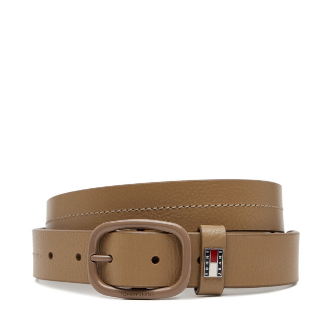 Pasek Damski Tommy Jeans Tjw Oval Tonal 3.0 - Beżowy