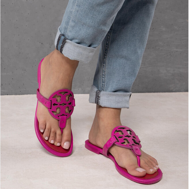 Tongs Tory Burch Miller 63251 Imperial Pink Brilliant Red 655