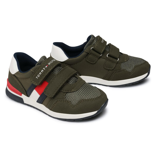 Tommy Hilfiger Sportcipő Tommy Hilfiger Low Cut Velcro Sneaker T1B4-30481-0732 S Military Green 414