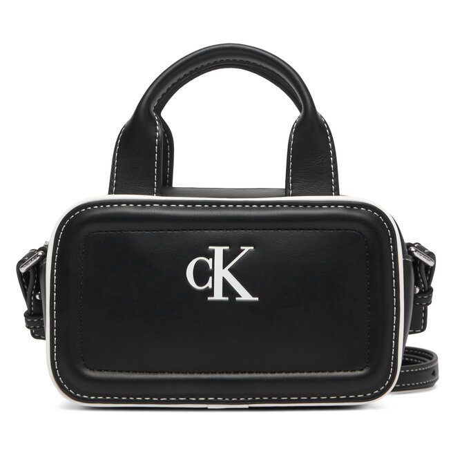 Torebka Calvin Klein Contrast Ck Mini Bauletto Bag LV04F1257G Czarny -