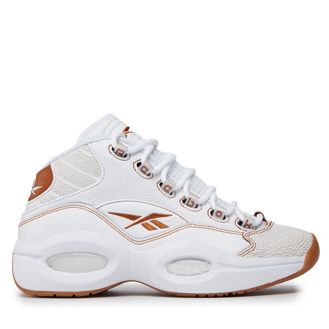 Reebok question mid white and black discount