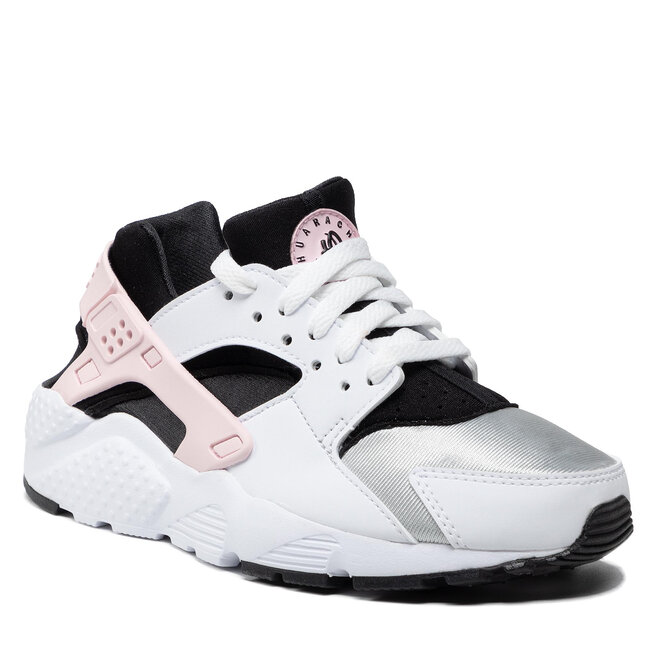 Huarache white 2025 black and pink