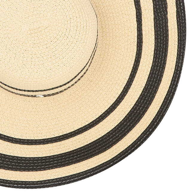 Lauren Ralph Lauren Pălărie Lauren Ralph Lauren Stripe Pkbl Sunhat 454838515001 Natural/Black
