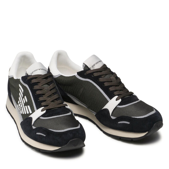 Emporio Armani Sneakers Emporio Armani X4X537 XM678 Q446 Navy/Of.Wht/Grn/Plas