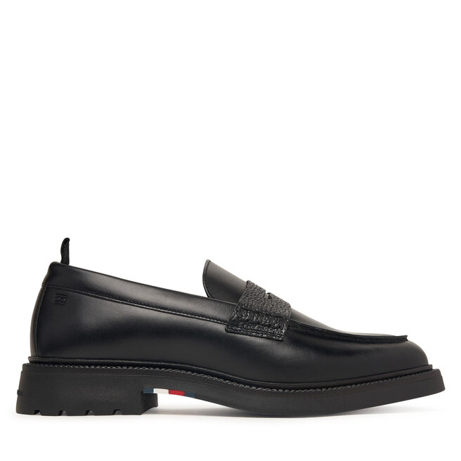Loafersy Tommy Hilfiger Corporate Casual FM0FM05968 Czarny - męskie