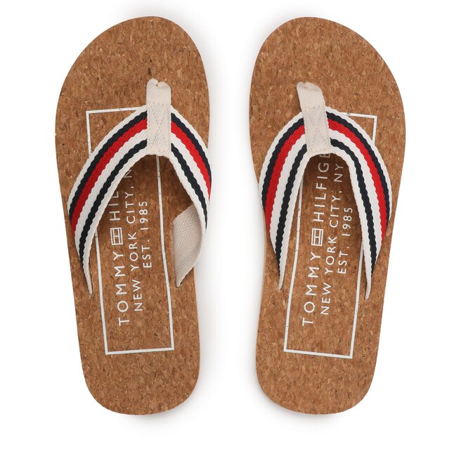 Japonki Tommy Hilfiger Cork Beach Sandal - Beżowy
