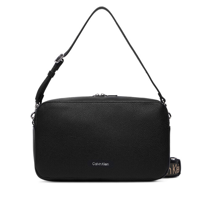 Torebka Calvin Klein Webbing 2X Strap Lg Camera Bag LV04F3642G Czarny -