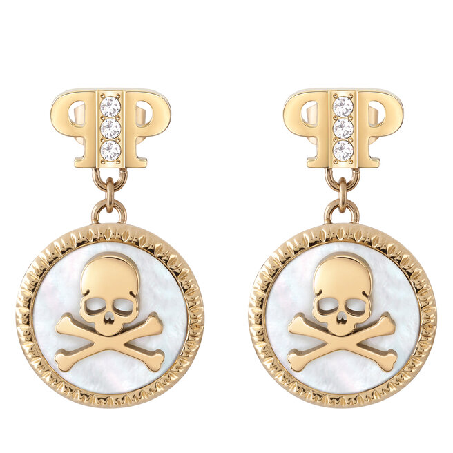 Kolczyki PHILIPP PLEIN Plein Mini Logo - Złoty