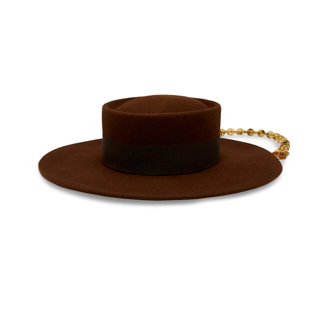 Weekend Max Mara Klobouk Weekend Max Mara Girone 2355760232 Tobacco 004