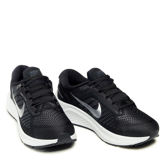 Nike Pantofi Nike Air Zoom Structure 24 DA8535 002 Black/Metallic Silver/Off Noir