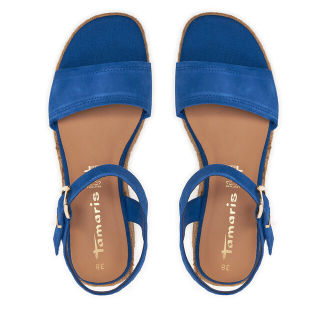 blaue sandalen tamaris