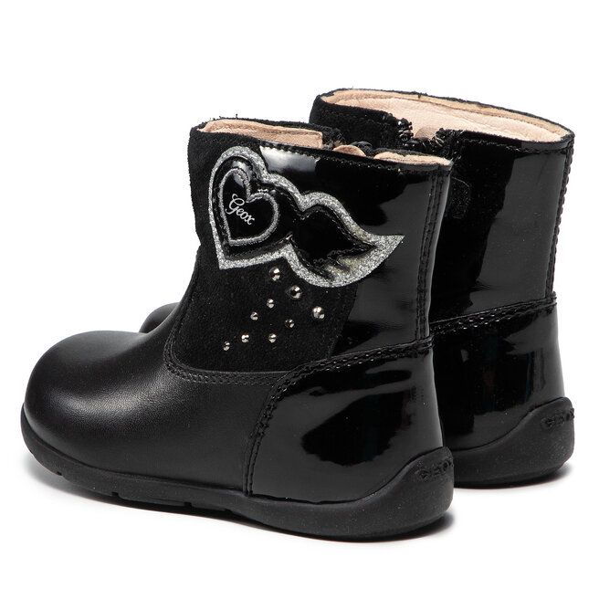 Geox Kozačky Geox B Kaytan G. C B1651C 08522 C9999 Black