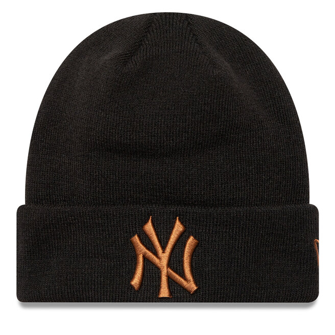 Czapka New Era New York Yankees League Essential Cuff Knit Beanie - Czarny