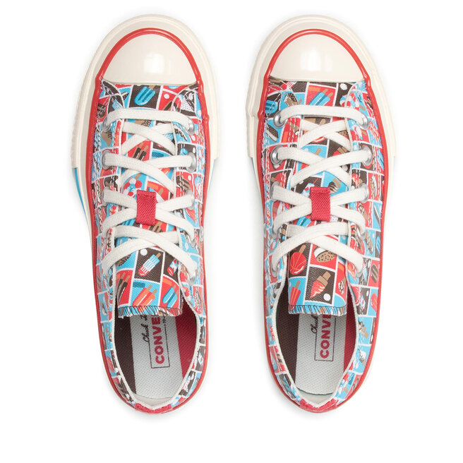 Converse Кецове Converse Chuck 70 Ox A00519C Soft Red/Baltic Blue/Egret
