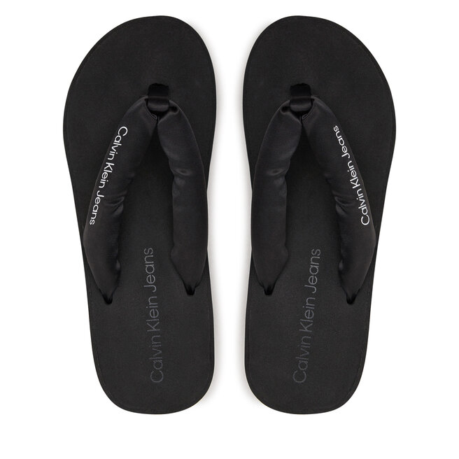 Japonki Calvin Klein Jeans Beach Wedge Sandal Padded Ny - Czarny