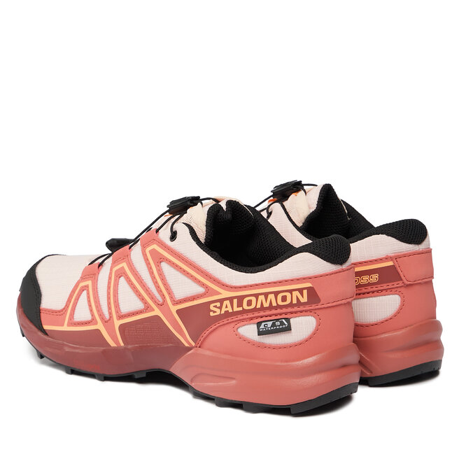Salomon Boty Salomon Speedcross Climasalomon™ Waterproof L47278800 English Rose/Cow Hide/Cantaloupe