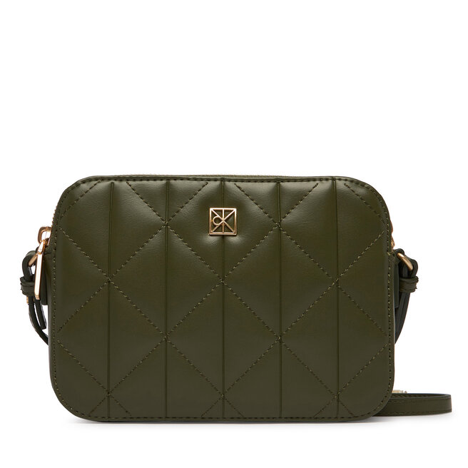 Torebka Calvin Klein Quilted Double Zip Camera Bag LV04F3328G Beżowy -