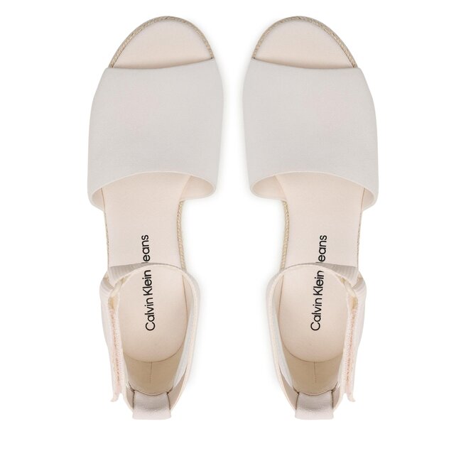 Calvin Klein Jeans Еспадрили Calvin Klein Jeans Wedge Sandal Wide Su Con YW0YW00963 Ancient White YBH