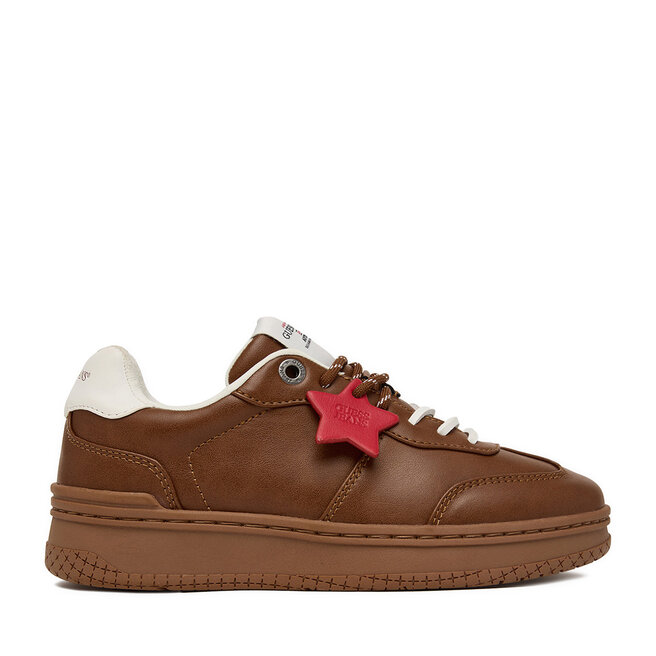 Sneakersy Guess Jeans EO-GSJ120 Brązowy jasny - kobiece