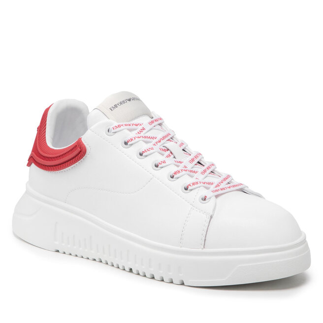 Sneakers Emporio Armani X4X264 XN191 A041 White/Red A041 imagine noua