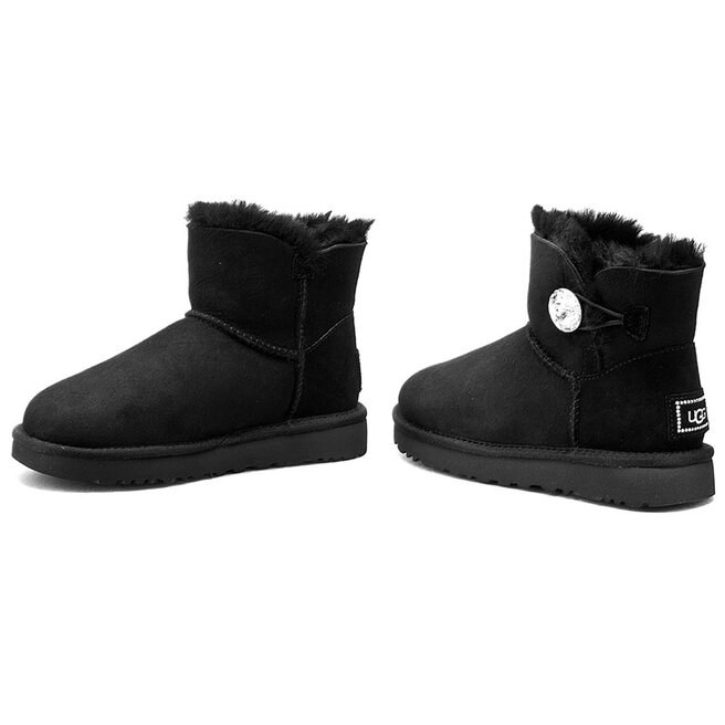 Ugg Обувки Ugg W Mini Bailey Button Bling 1016554 W/Blk