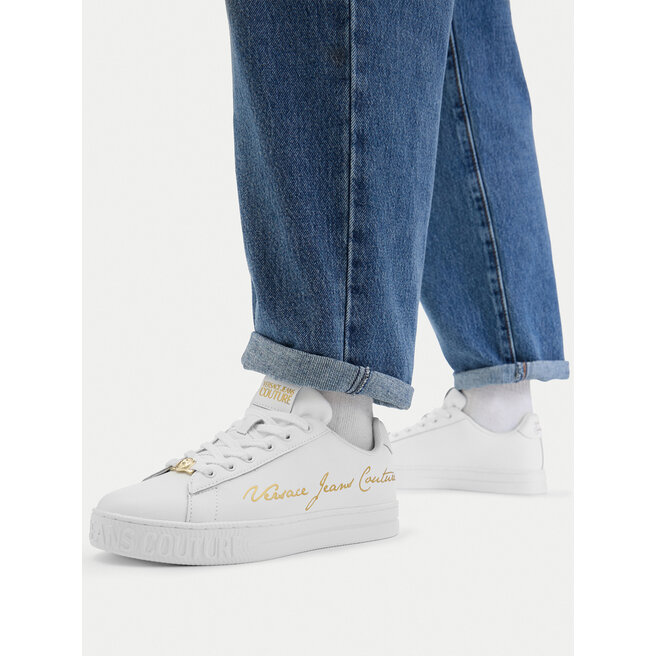 Sneakersy Versace Jeans Couture 80VA3SKL ZPB77 G03 Biały - kobiece
