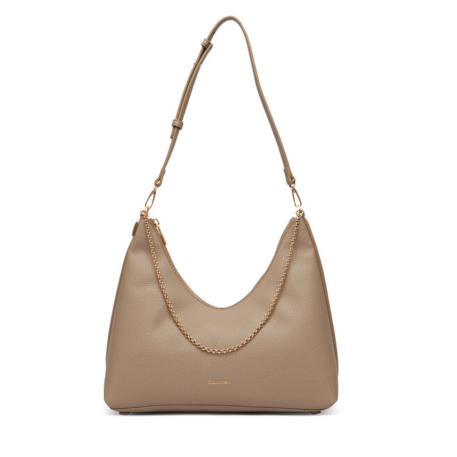 Torebka Calvin Klein Emblem Hw Pebble Shoulder Bag LV04F3495G Beżowy -