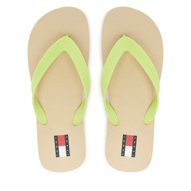 Japonki Tommy Jeans Tjw Logo Summer Sandal EN0EN02979 Żółty -