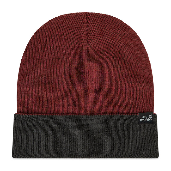 Czapka Jack Wolfskin Rib Hat - Bordowy