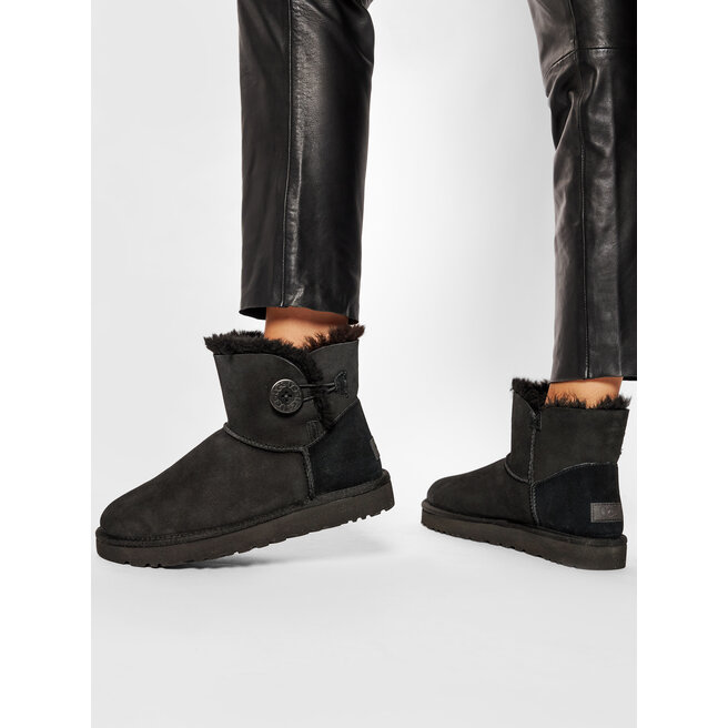 Ugg Pantofi Ugg W Mini Bailey Button II 1016422 W/Blk