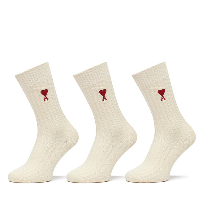 Skarpety długie AMI Paris USC003.379 Écru - męskie