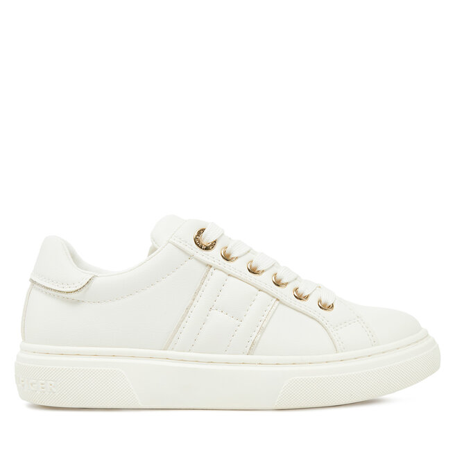 Sneakersy Tommy Hilfiger Low Cut Lace-Up Sneaker - M Biały