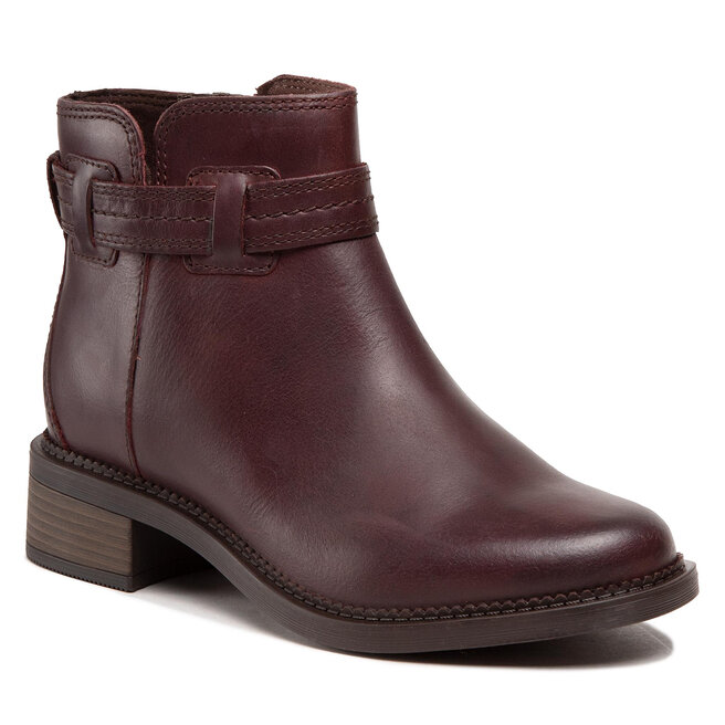 Botine Clarks Maye Ease 261679464 Dark Brown Leather