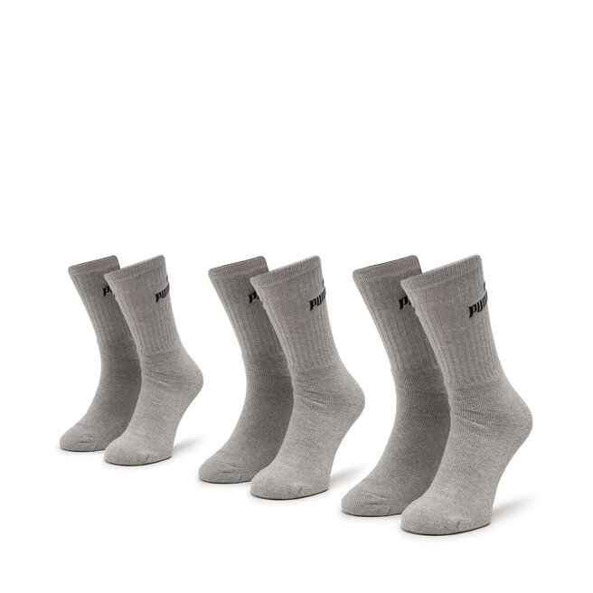 Zestaw 3 par wysokich skarpet damskich Puma 90793403 - Szary