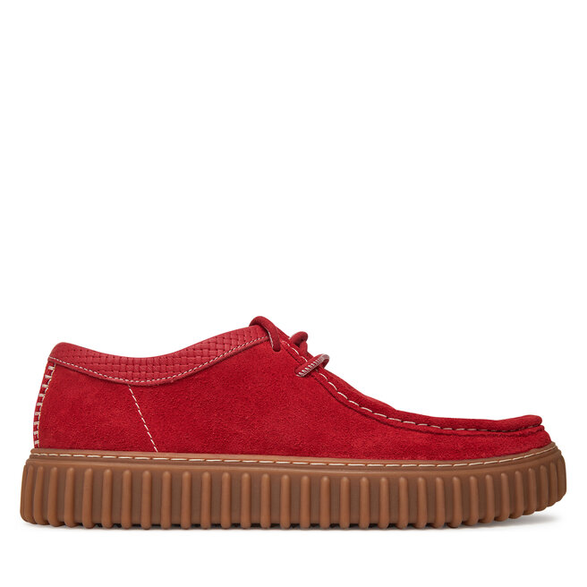 Półbuty Clarks Torhill Low - Czerwony