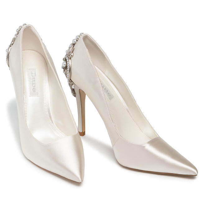 Augstpapēžu kurpes Dune London Bluebell 513 Ivory Satin • Eapavi.lv