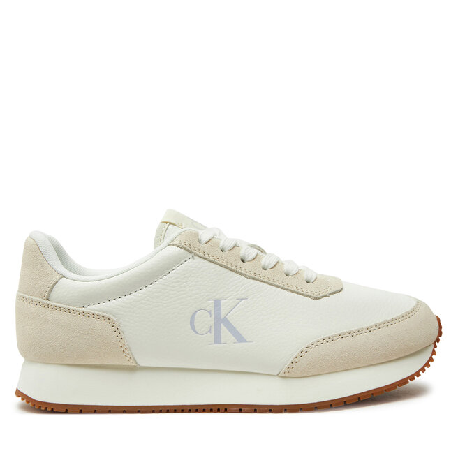 Sneakersy Calvin Klein Jeans Runner Laceup Low Mix Mg - Biały