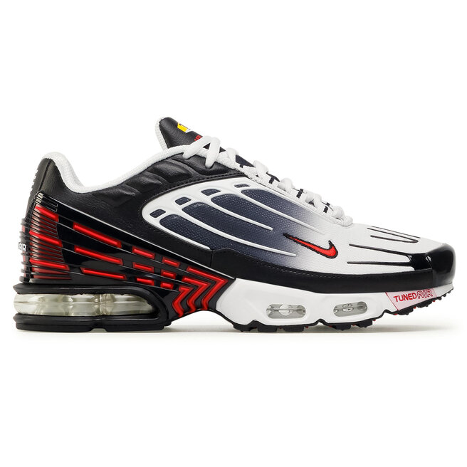 air max plus 3 white black red