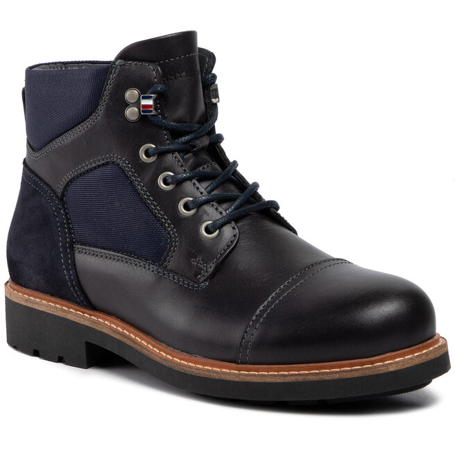 Tommy Hilfiger Ghete Tommy Hilfiger Active Material Mix Boot FM0FM02426 Midnight 403