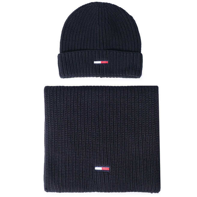 Tommy Jeans Комплект шал и шапка Tommy Jeans Tjm Basic Rib Scarf & Beanie Gp AM0AM06686 BDS