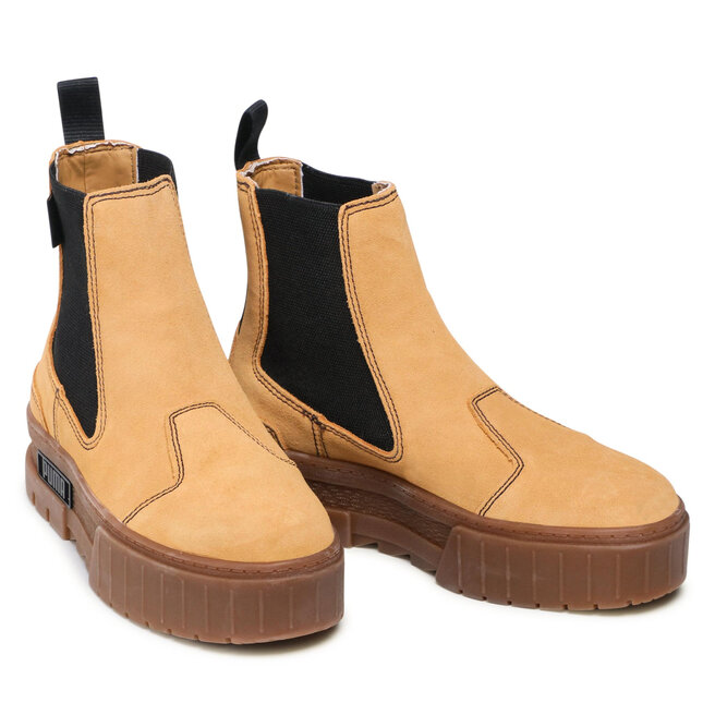 Puma Členková obuv s elastickým prvkom Puma Mayze Chelsea Suede Wn's 382829 04 Taffy