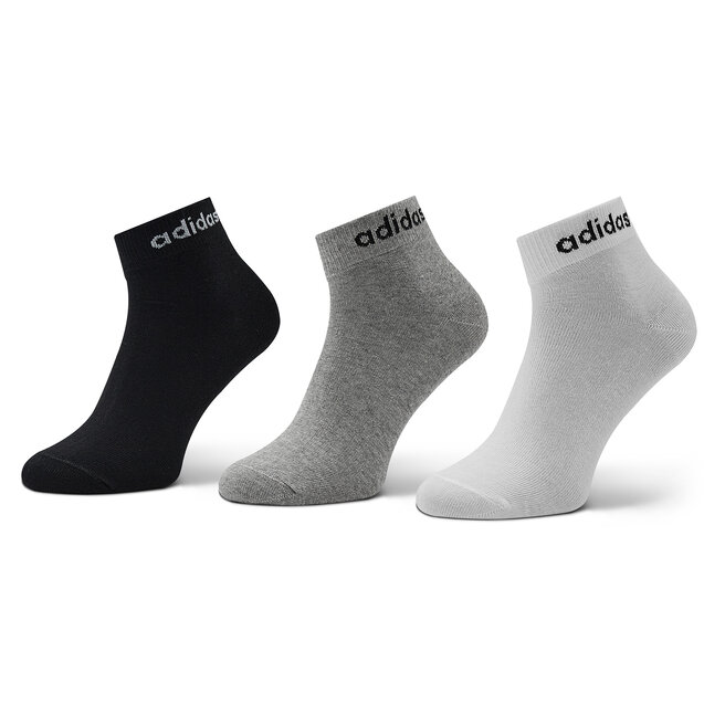 Σετ 3 ζευγάρια ψηλές κάλτσες unisex adidas IC1306 Black/Grey/White