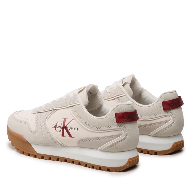 Calvin Klein Jeans Sneakersy Calvin Klein Jeans Toothy Runner Irregular Lines YM0YM00624 Ancient White/Eggshell