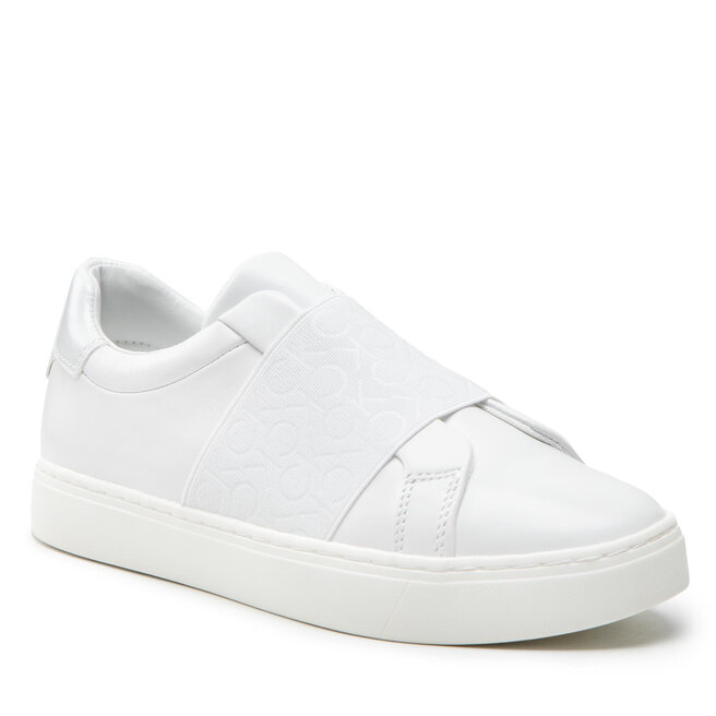 Sneakers Calvin Klein Cupsole Slip On HW0HW013250K7 Triple White 0K7 0K7 imagine noua gjx.ro